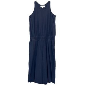 Studio Nicholson Pabla Sleeveless Romper Scoop Neck Top Wide Leg Shorts Blue 0